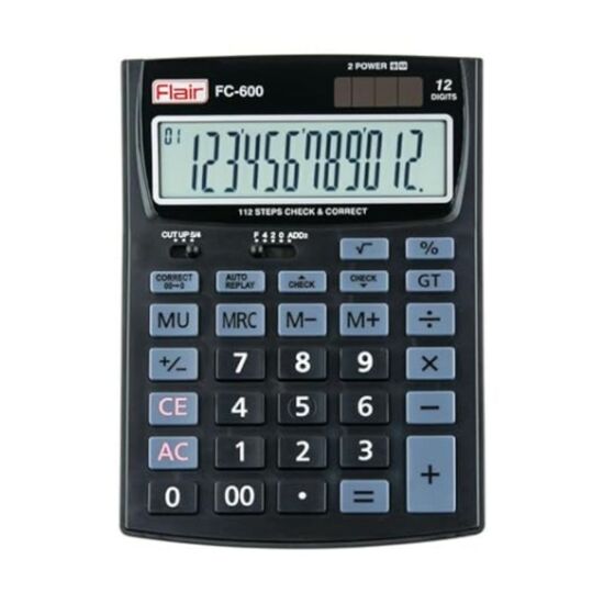 Калькулятор электронный FLAIR FC 600, 130х178 мм