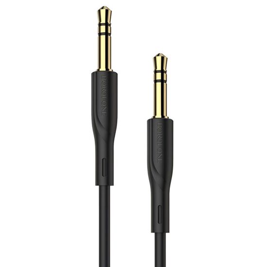 Кабель аудио BOROFONE 3.5–3.5 BL1 Audiolink, TPE, 1 м, чёрный