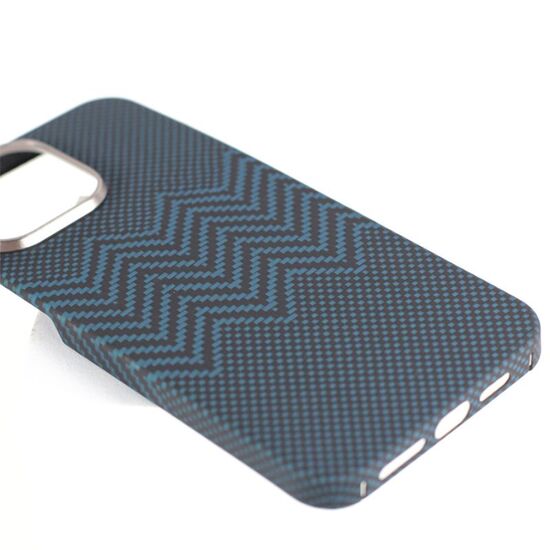 Husa VANTA pentru iPhone 16 Carbon Ring Weaving M MagSafe, albastru, 3 image