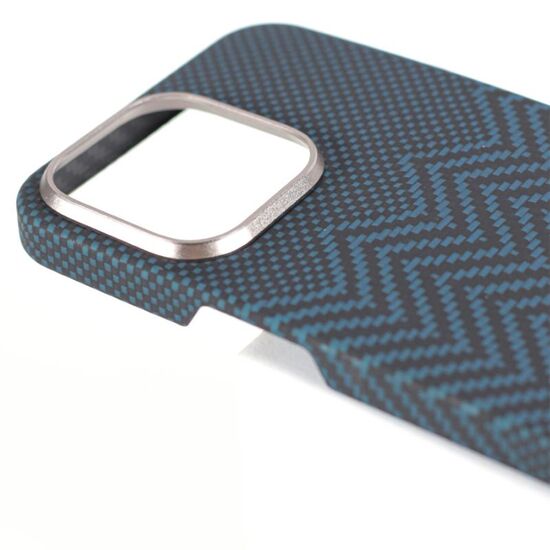 Husa VANTA pentru iPhone 16 Carbon Ring Weaving M MagSafe, albastru, 4 image