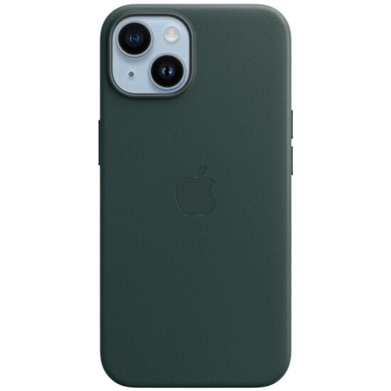 Husa APPLE pentru iPhone 14 Original Leather cu MagSafe, verde