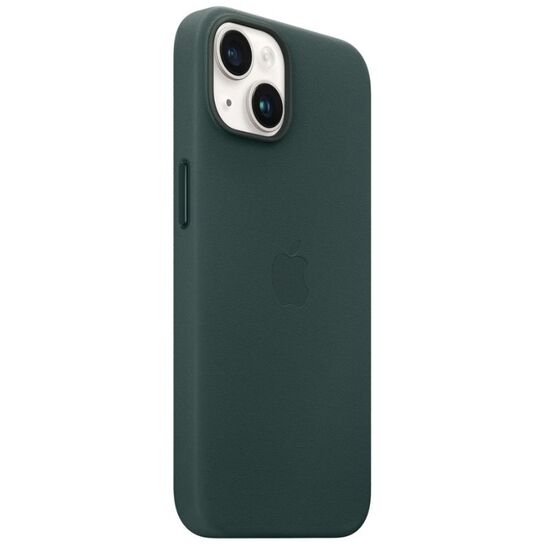 Husa APPLE pentru iPhone 14 Original Leather cu MagSafe, verde, 2 image