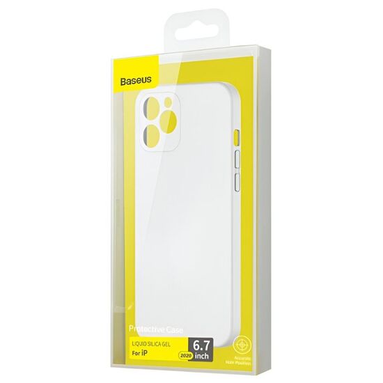 Чехол BASEUS для iPhone 12 Pro Liquid Silicone Gel Protective, белый, изображение 3