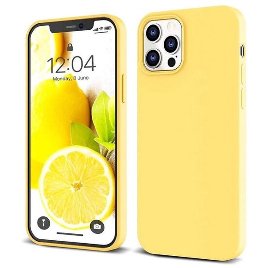 Чехол HELMET для iPhone 12 Pro Liquid Silicone, жёлтый