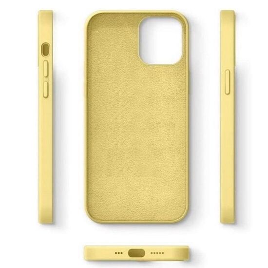 Чехол HELMET для iPhone 12 Pro Liquid Silicone, жёлтый, изображение 3