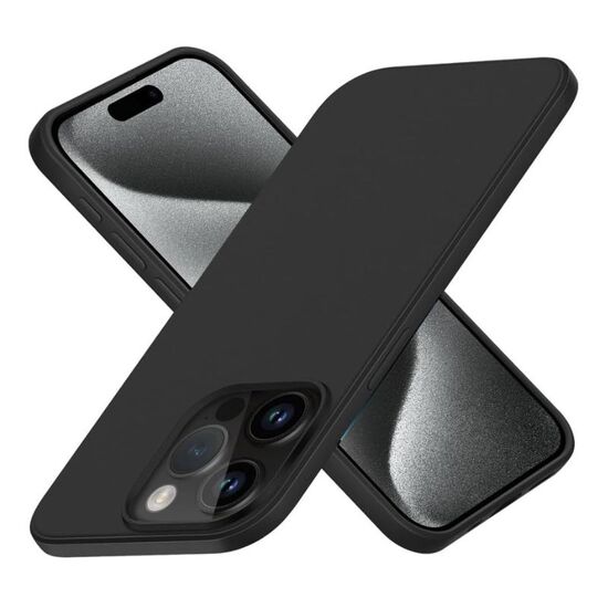 Чехол HELMET для iPhone 15 Pro Max Liquid Silicone, чёрный