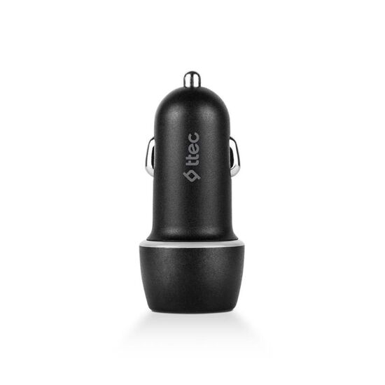 Автозарядка TTEC, USB-A, С кабелем Lightning, 2,1 A, Чёрная, изображение 2