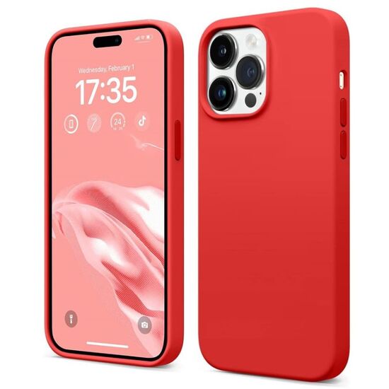 Чехол HELMET для iPhone 14 Pro Max Silicone Soft Touch, красный