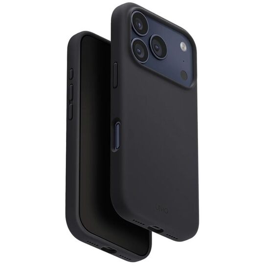Husa UNIQ pentru iPhone 17 Pro (2025) 6.3 Hybrid Magclick Lino, gri inchis