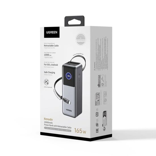 Baterie externă UGREEN Nexode Flight Approved 20000mAh, Grey, 3 image