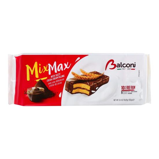 Бисквит BALCONI Mix Max, С какао, 10х35 г