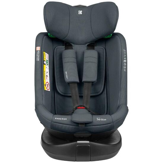 Scaun auto KIKKABOO Isofix i-Round, 0-36 kg, Dark Grey, 3 image