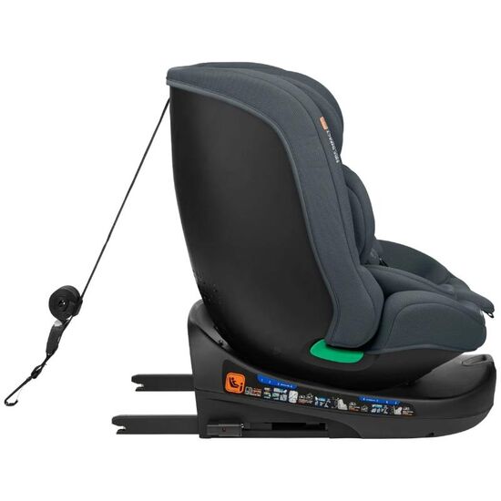 Scaun auto KIKKABOO Isofix i-Round, 0-36 kg, Dark Grey, 5 image