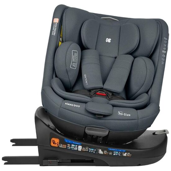 Scaun auto KIKKABOO Isofix i-Round, 0-36 kg, Dark Grey, 7 image