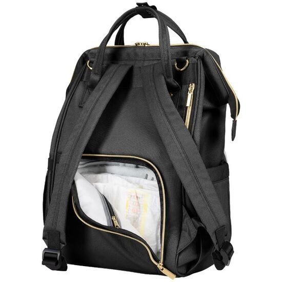 Geantă pentru cărucior KIKKABOO Siena Black & Gold, 5 image