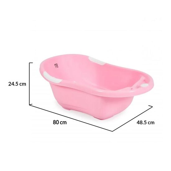 Cadita MONI Lilly, cu scurgere, 80 cm, Pink, 3 image