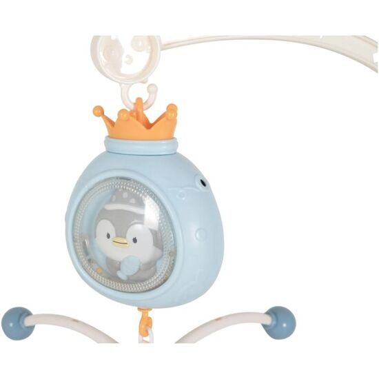 Carusel pentru pătuț MONITRADE Penguin, Cu sunet, Blue, 2 image