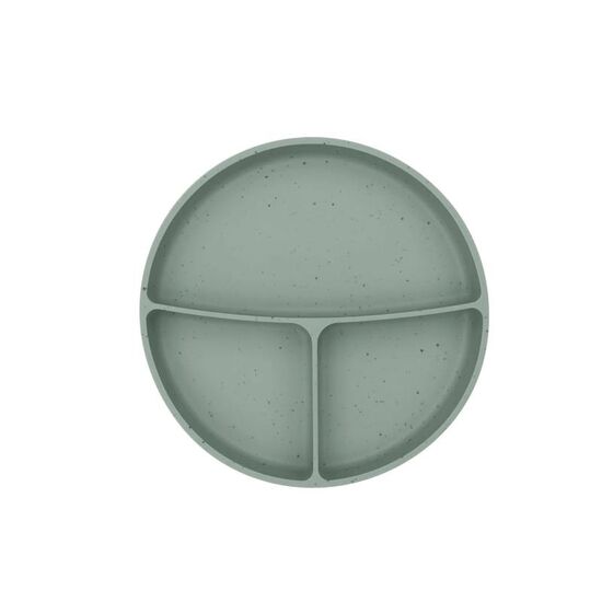 Farfurie KIKKABOO Platinum Silicone Sage, Sectionata, 3 image