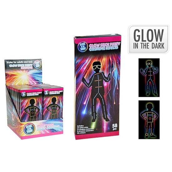Set de accesorii Glow Stic Party care stralucesc in lume, 58 buc
