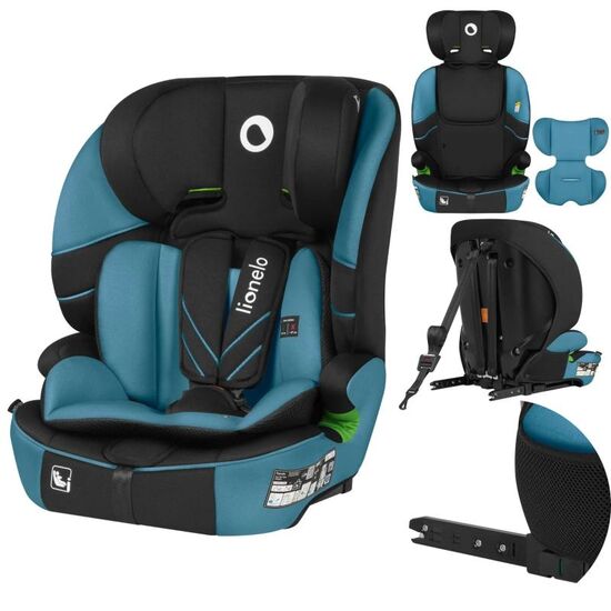 Scaun auto LIONELO ISOFIX Levi Fix, Blue Cobalt, 2 image