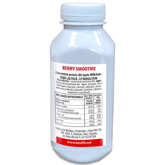 Набор Протеиновый концентрат из молока BEST FIT Milkshake Berry Smoothie 40 г х 3 шт, изображение 4
