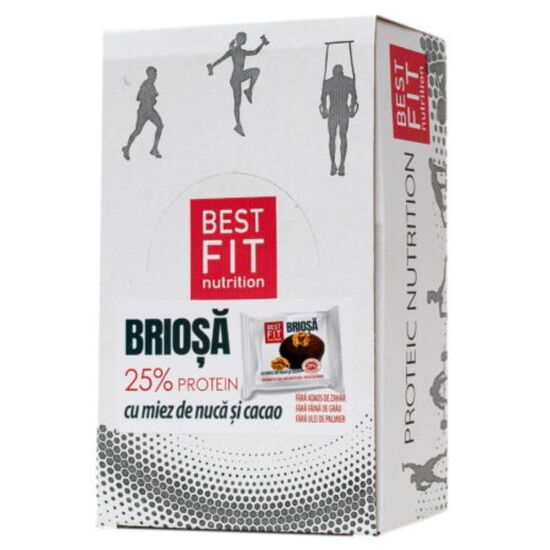 Set Briosa BEST FIT cu continut ridicat de proteina, cu nuci grecesti si cacao, 60 g х 3 buc, 4 image