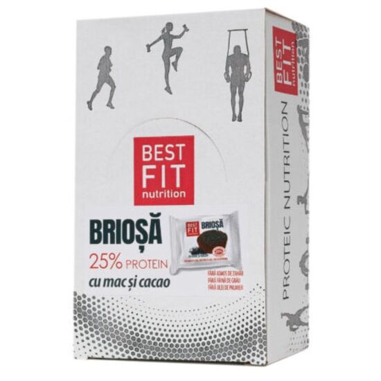 Set Briosa BEST FIT cu continut ridicat de proteina, cu mac si cacao, 60 g х 3 buc, 4 image