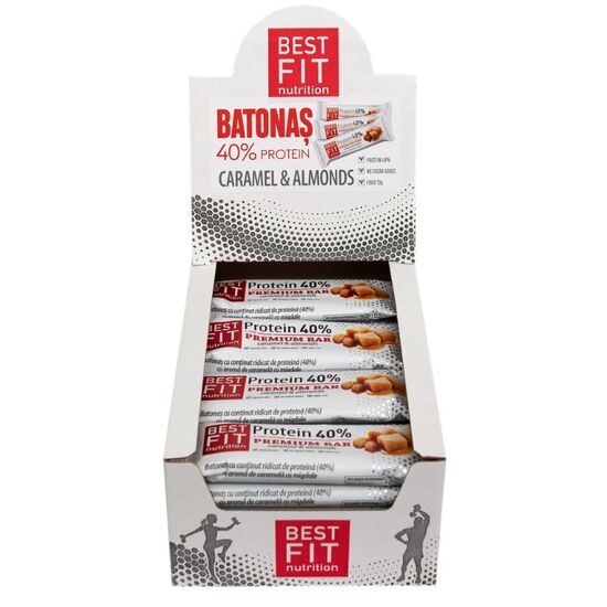 Набор Протеиновый батончик BEST FIT 40%, со вкусом карамели и миндаля, 40 г х 3 шт, изображение 5
