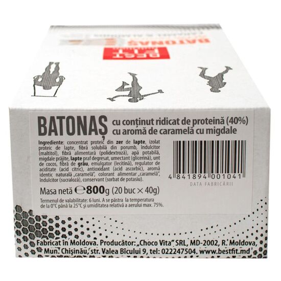 Set Baton proteic BEST FIT 40%, cu ciocolata cu lapte si alune de padure, 40 g х 3 buc, 3 image