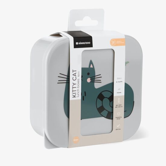 Контейнеры для ланча Kikkaboo Kitty Cat Grey, 4 шт, изображение 4