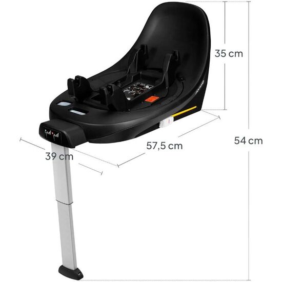 Bază pentru scoică auto LIONELO Moxie, I-Size Base, Black, 3 image