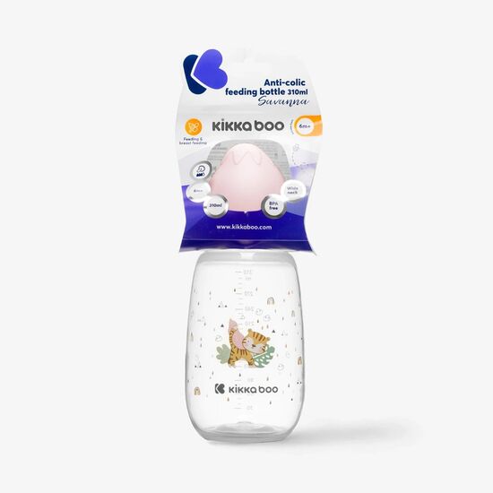 Biberon Kikkaboo Savanna, Pink, 310 ml, 3 image