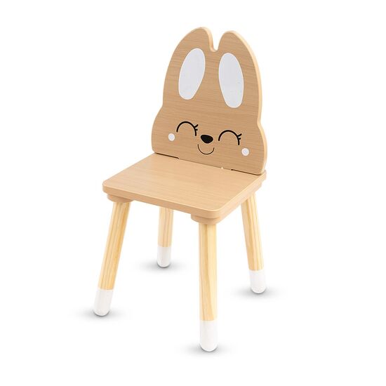 Set masa si 2 scaune Moni Cute Bunny, din lemn si MDF, 4 image