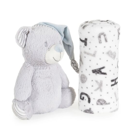 Плед с игрушкой Moni Bear, 90x75 см, Grey
