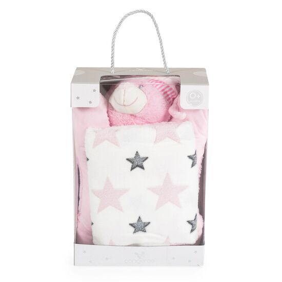 Плед с подушкой Moni Sleepy Bear, 90x75 см, Pink, изображение 3