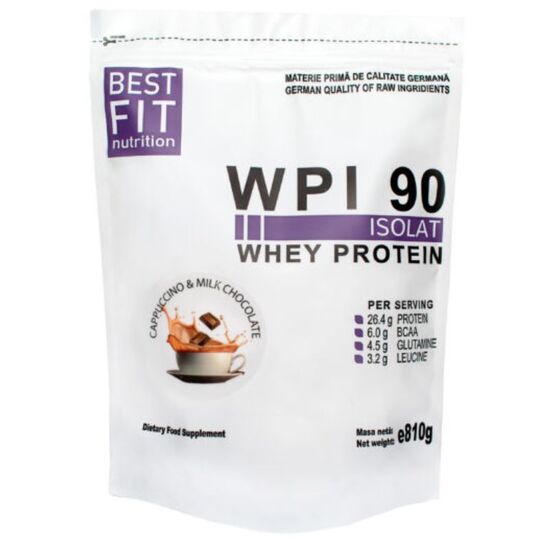 Протеин BEST FIT WPI 90 капучино и молочный шоколад, 810 г, изображение 2