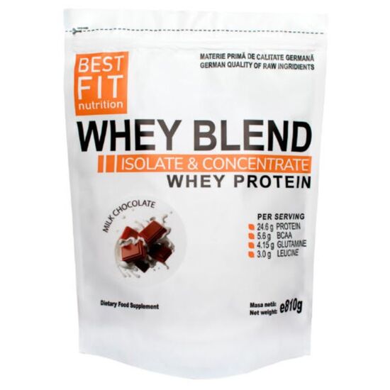 Proteina BEST FIT Whey Bland milk chocolate, 810 g, 2 image