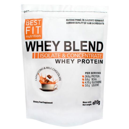 Proteina BEST FIT Whey Bland cappuccino & milk chocolate, 810 g, 2 image