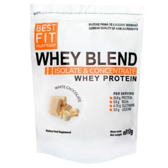 Proteina BEST FIT Whey Bland white chocolate, 810 g, 2 image