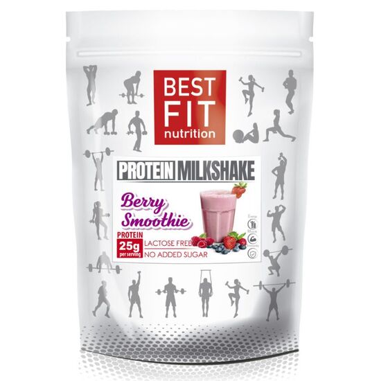 Concentrat proteic din lapte BEST FIT Milkshake Berry Smoothie, 480 g, 2 image