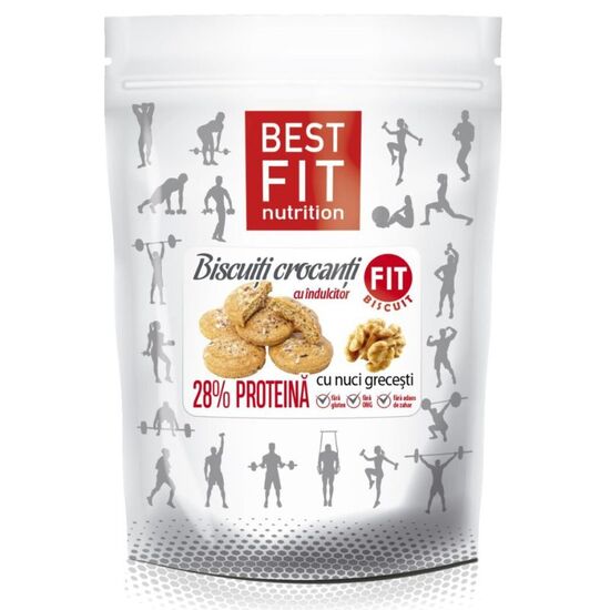 Печенье хрустящее BEST FIT с грецкими орехами, с высоким содержанием белка, 200 г