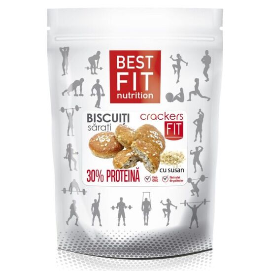 Печенье хрустящее BEST FIT с кунжутом, с высоким содержанием белка, 200 г