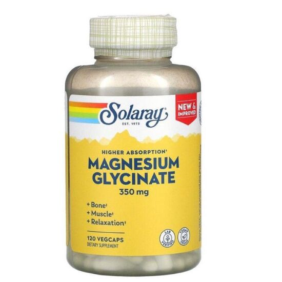 Magneziu SOLARAY, Glicinat, 120 capsule vegetale, 350 mg, 2 image