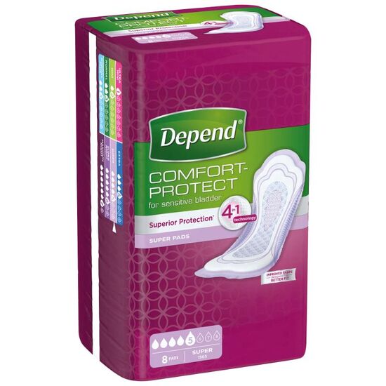 Absorbante urologice DEPEND Comfort Protect Super Pads, 8 buc