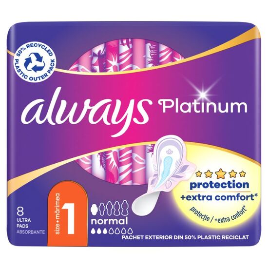 Прокладки гигиенические ALWAYS Platinum Normal, 4 капли, 8 шт, изображение 2