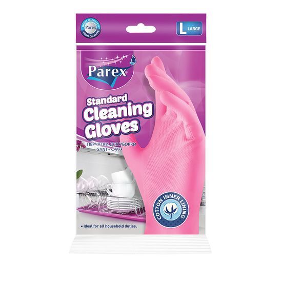 Manusi de curatare PAREX Standard, cu bumbac, marimea L