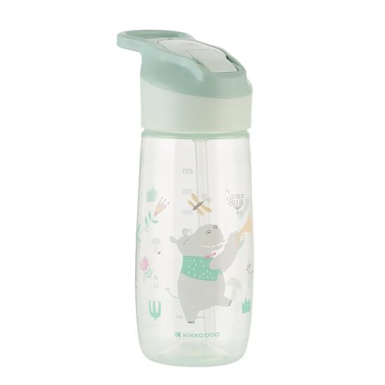 Cana cu tetina din silicon Kikkaboo Music Fest, Mint, 450 ml