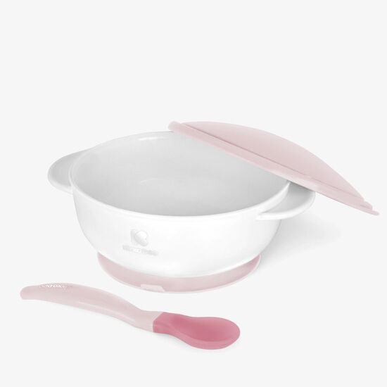 Миска с присоской и ложка с датчиком температуры Kikkaboo, Pink, изображение 2