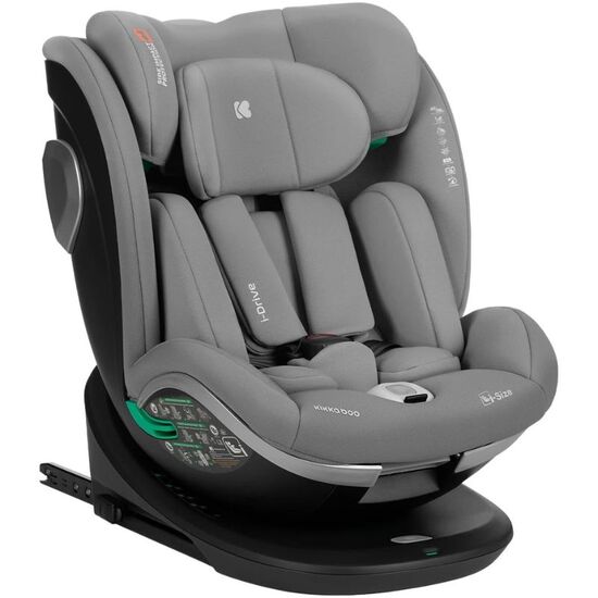 Scaun auto KIKKABOO i-Drive i-Size Light Grey (40-150 cm), 0-36 kg