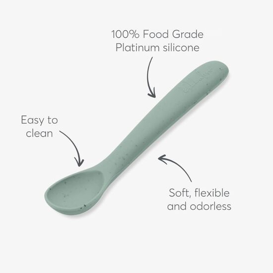 Lingura KIKKABOO Platinum Silicone Sage, 3 image